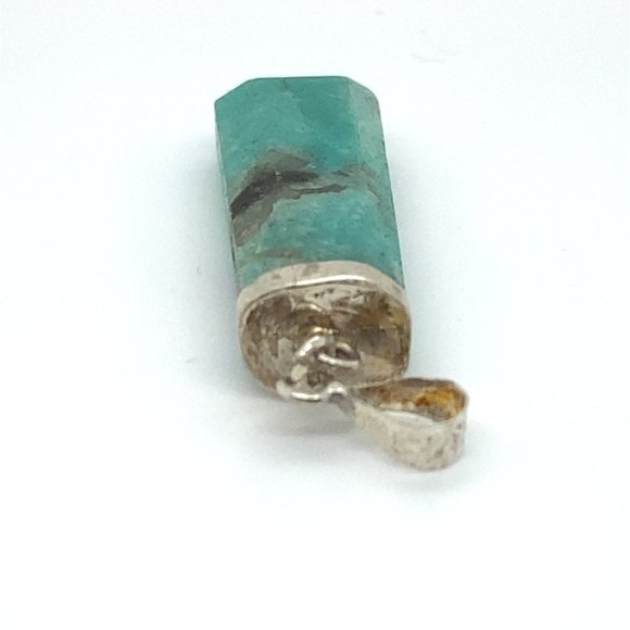 Amazonite 33.00ct Solid 925 Sterling Silver Pendant - Picture 7 of 7